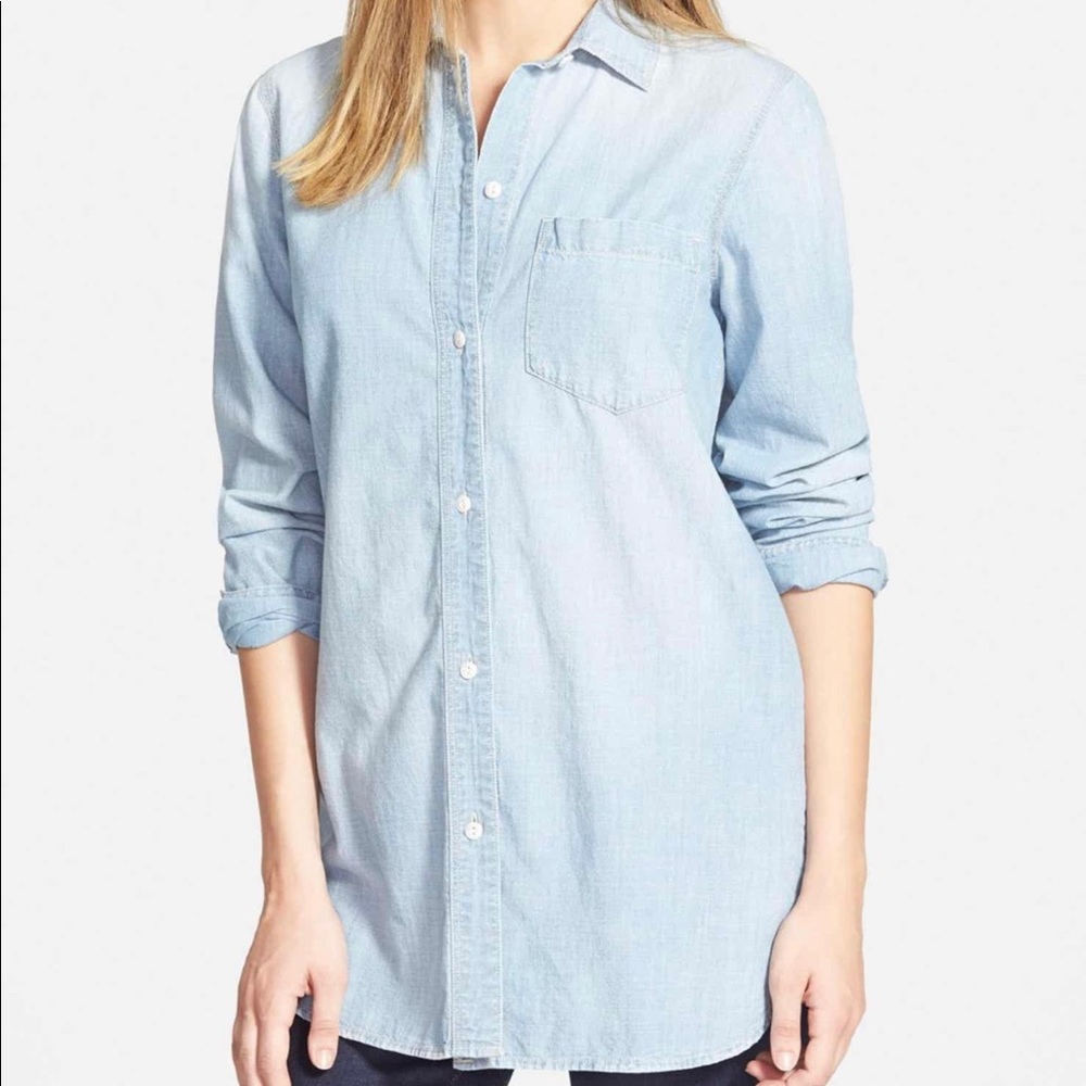 Madewell ex boyfriend Chambray Shirt XS